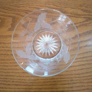 Plate, Dish, Vintage, Etched